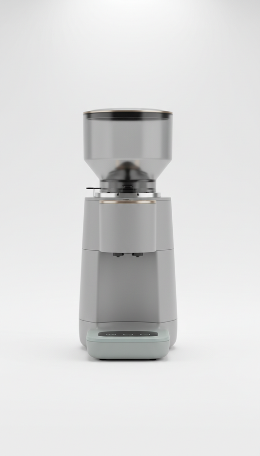 Automatic coffee grinder powder grey
