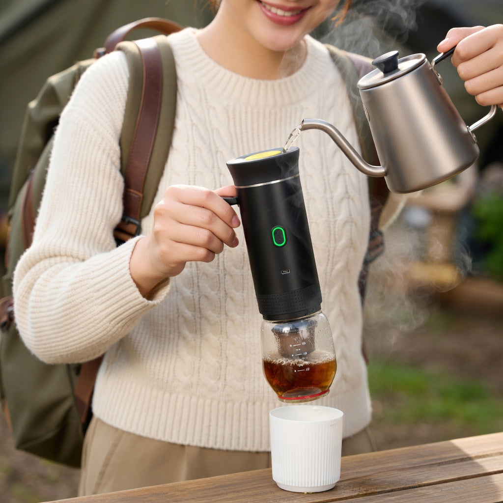 Compact glass brewing chamber